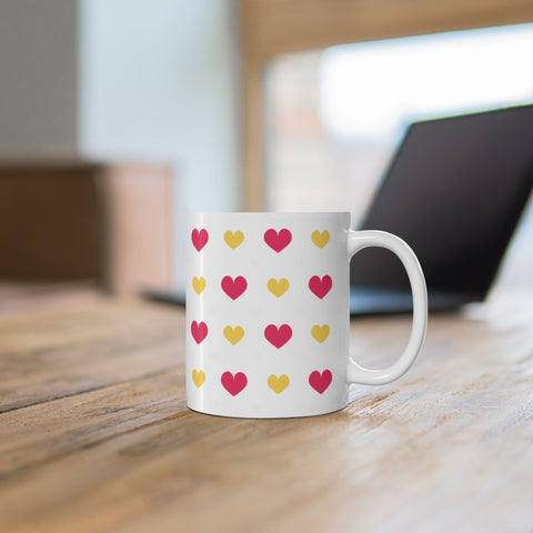 Yellow Hearts Mug