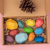 Wooden Colored Stone Building Block Toy