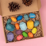 Wooden Colored Stone Building Block Toy