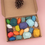 Wooden Colored Stone Building Block Toy
