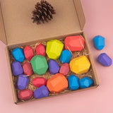 Wooden Colored Stone Building Block Toy