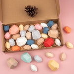 Wooden Colored Stone Building Block Toy