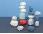 Wooden Colored Stone Building Block Toy