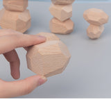 Wooden Colored Stone Building Block Toy
