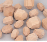 Wooden Colored Stone Building Block Toy